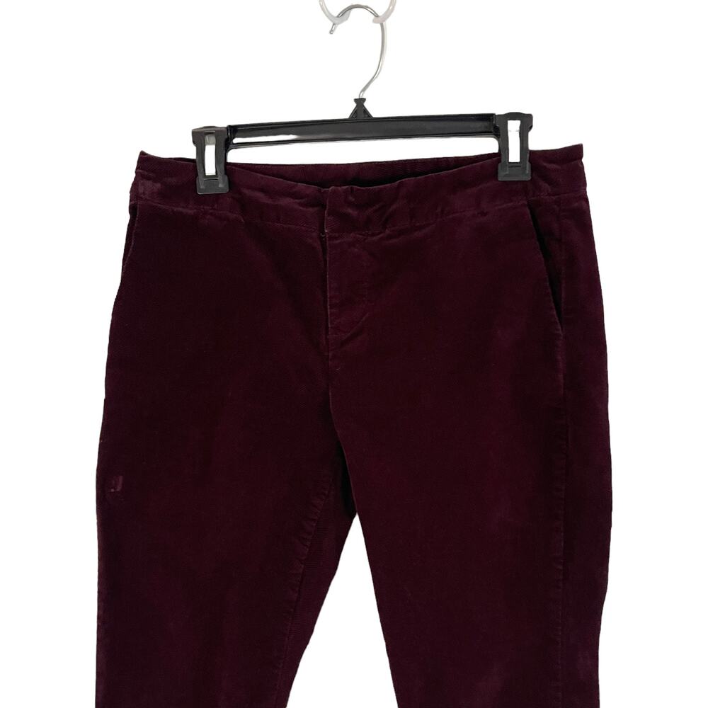 Kut From The Kloth Size 8 Red Wine Cordouroy Cropped Pants
